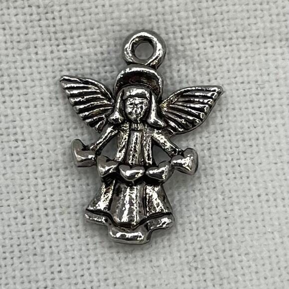 Angel and Heart Charms Jewelry Maker Bracelet Necklace Crafting - Picture 3 of 5